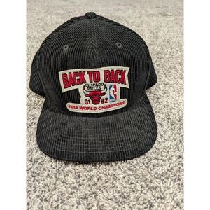Chicago Bulls Back To Back '91-92 Champs Snapback Hat Corduroy Mitchell And Ness